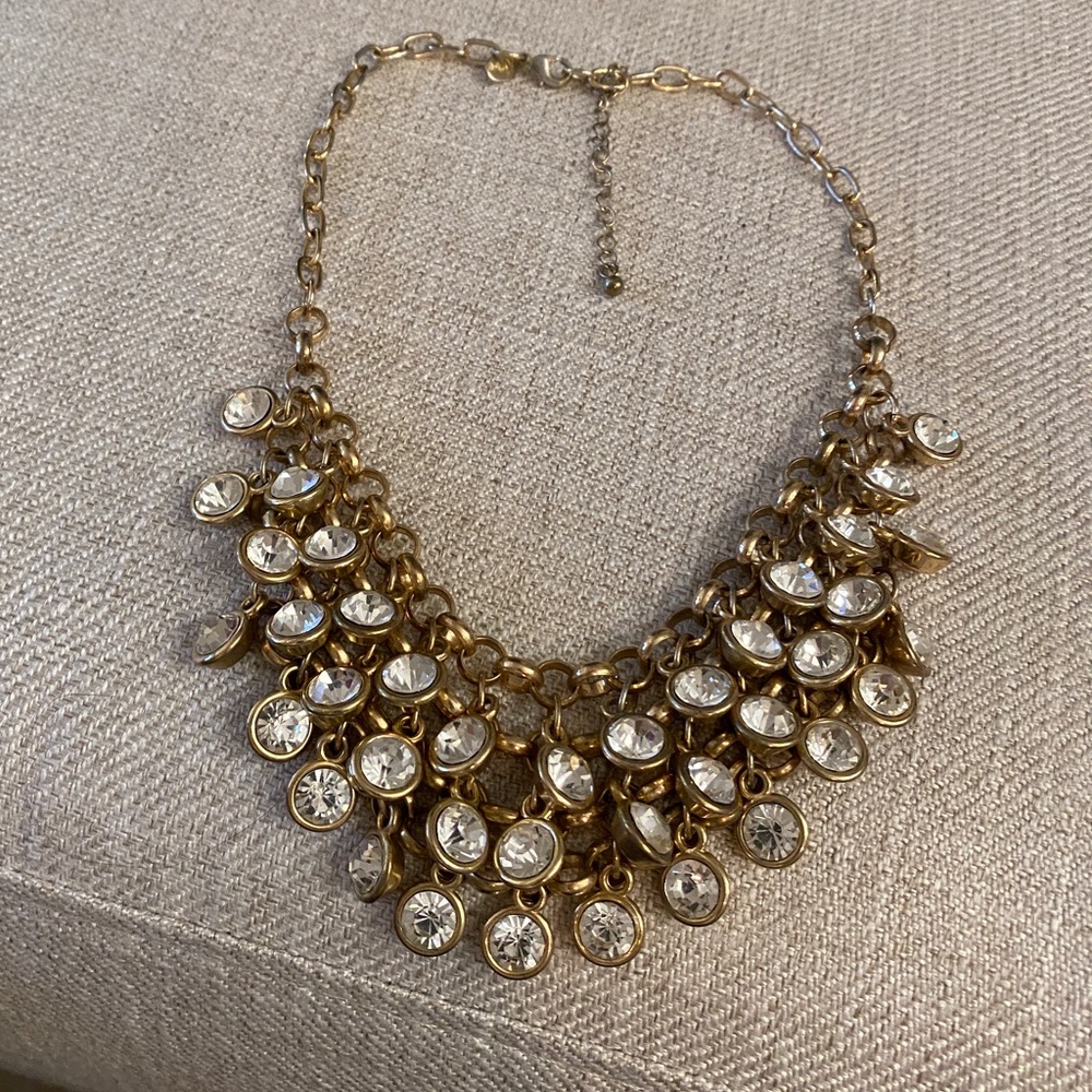 Chunky gold statement necklace